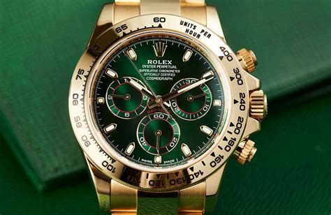 daytona oro giallo dial verde|Rolex Daytona Ref. 116508 – Hands.